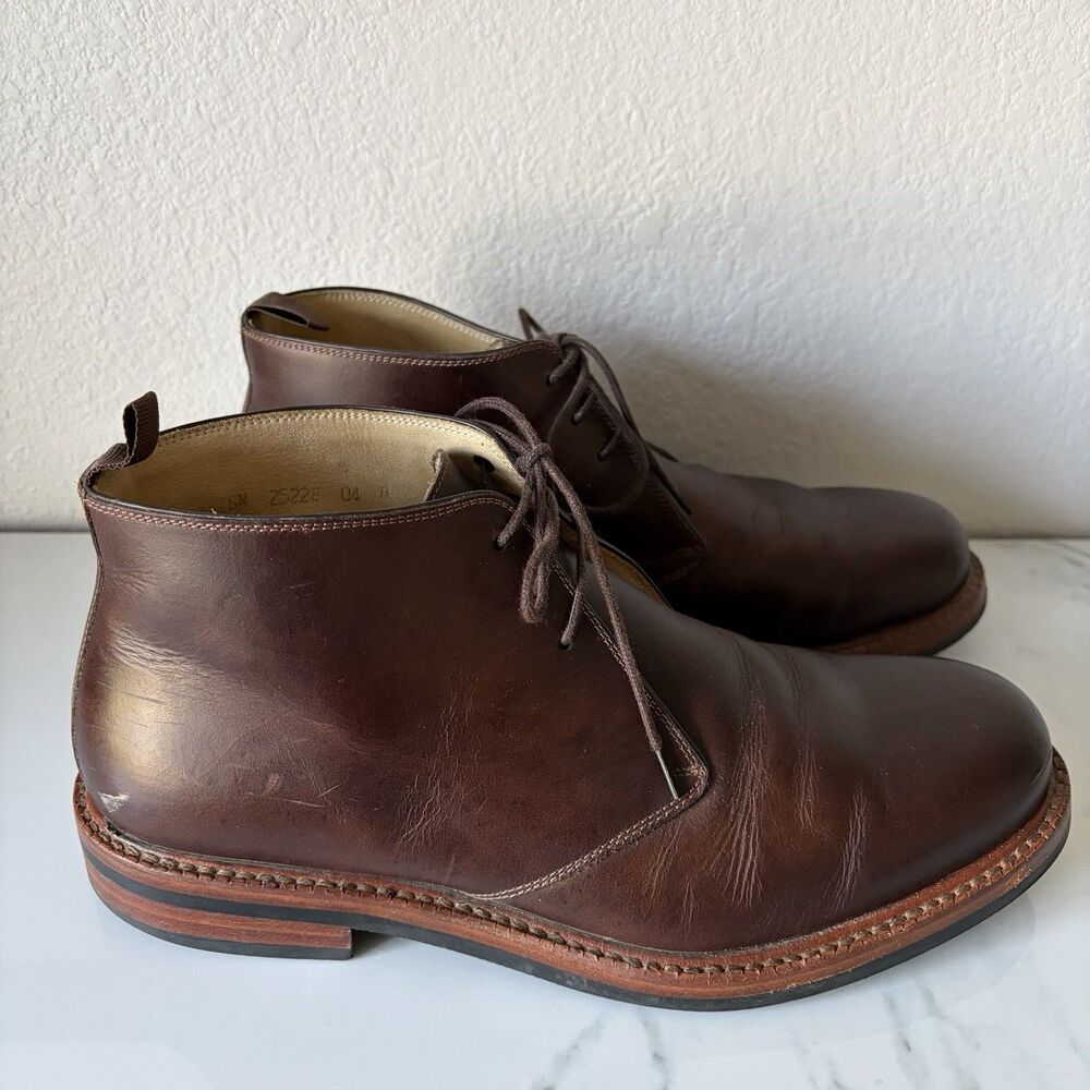 Beckett Simonon Brown Leather Chukka Boots Size 8